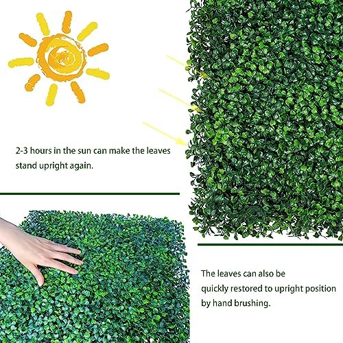 ODTORY Artificial Grass Wall Greenery Backdrop, 10X10 in 16P (11.2 sqft) - Image 4