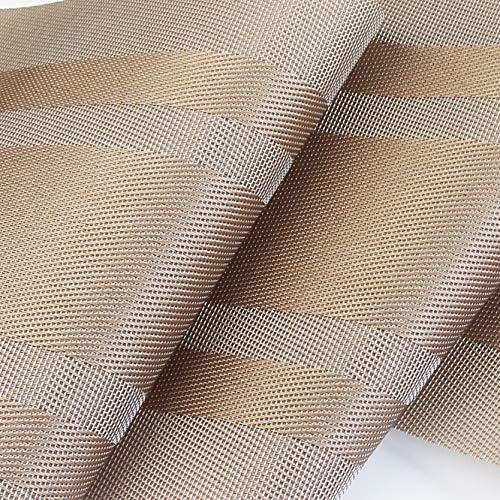 PIGCHCY 72 inches Table Runner,Table Centerpiece, Heat Resistant Vinyl Woven Washable Table Mats Sets (Champagne) - Image 3