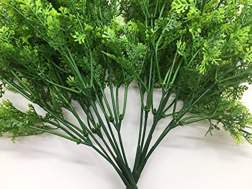 CATTREE Artificial Shrubs Bushes, Plastic Fern Leaves Simulation Faux Grass Realistic Fake Plants Wedding Indoor Outdoor Home Garden Verandah Kitchen Table Centerpieces Arrangements Decoration 4 pcs - Image 4