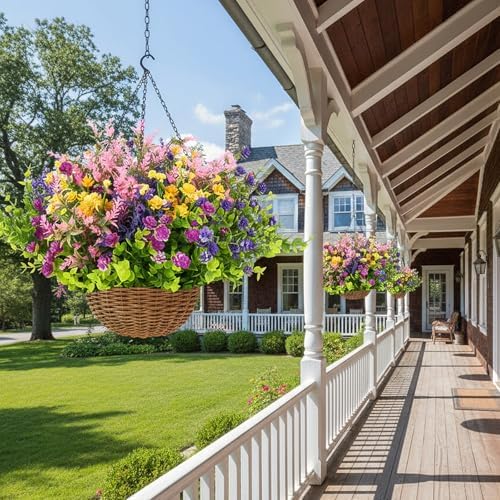CEWOR Mixed Artificial Flowers for Outdoors UV Resistant Faux Flowers - Image 5