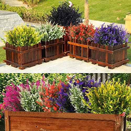 RECUTMS Black Artificial Flowers Outdoor Fake Plants Artificial Faux Flower - Image 5