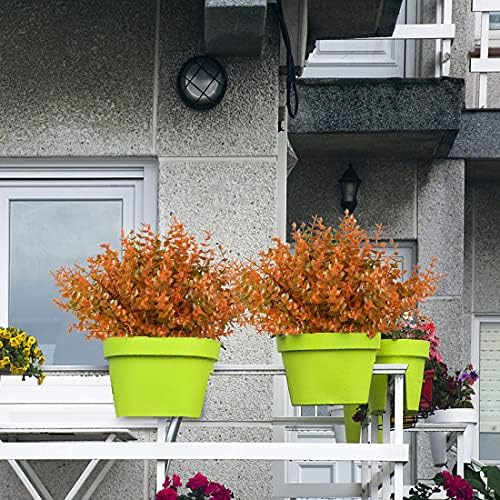 24PCS Artificial Eucalyptus Plants,Fake Boxwood Shrubs UV Resistant No Fade Faux Plastic Greenery for Wedding Bridal Bouquet Indoor Outdoor Home Garden Kitchen Office Table Vase(Fall) - Image 3