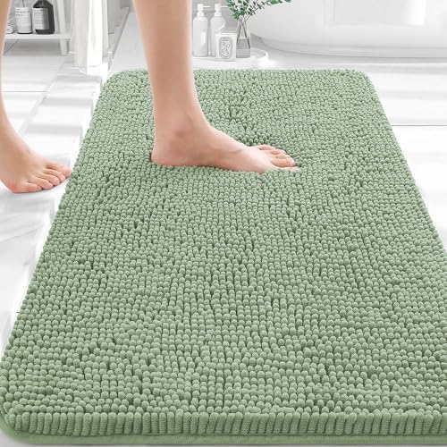 OLANLY Bathroom Rugs 30x20, Extra Soft Absorbent Chenille Bath Rugs by OLANLY