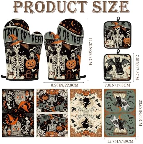 8 Pcs Halloween Kitchen Decor Accessories Set - Image 3