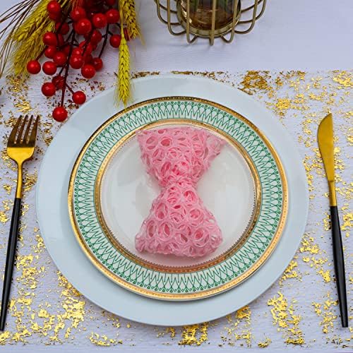 Snowkingdom Gold Table Runner, Sequin Glitter Metallic Foil Thin Mesh Sparkly Runner Roll 32Ft, Gold Birthday Party Decorations, for Event Wedding Showers Christmas Thanksgiving Festive - Image 7