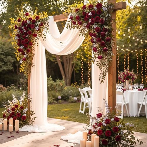 Auihiay 60PCS Burgundy Artificial Roses Bulk, Velvet Silk Fake Roses - Image 7