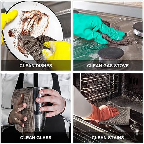 Nialnant 6 Pack Dish Cloths,100% Cotton Waffle Weave Kitchen Towels,Soft and Absorbent Kitchen Dish Rags, Dish Towels for Washing Dishes-12x12 Inches - Image 5