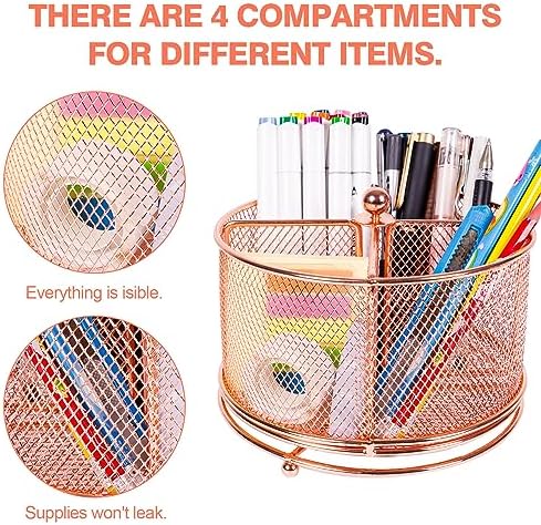 360° Rotating Multifunctional Pen Holder, Cosmetic Organizer - Image 3