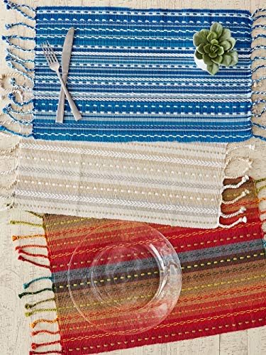 DII Southwest Collection Tabletop, Placemat Set, Blue, 6 Piece - Image 6