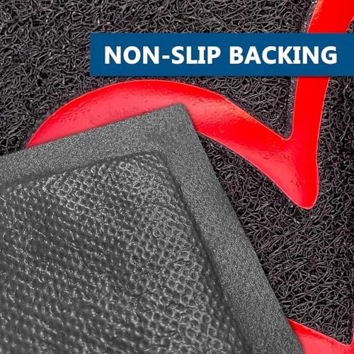 EARTHALL Door Mat 2-Pack Outside Inside Home Doormat 30"x17.5" Durable Floor Mat Non Slip Rug Ultra Absorb Mud Easy Clean Front Doormat for Garage, Entryway, Patio, High Traffic Areas, Black - Image 6