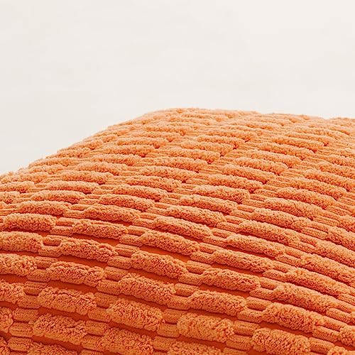 Fancy Homi 4 Packs Decorative Throw Pillow Covers for Living Room Couch Bed, Modern Farmhouse Boho Home Décor Accent Cushion Case, 26" x 26", Orange - Image 4