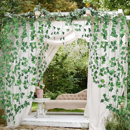 Alotiki 18Pcs 126ft Fake Ivy Vines, Hanging Greenery Fake Vines for Bedroom - Image 6