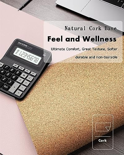 YSAGi Double-Sided Cork PU Leather Waterproof Desk Pad Protector for Office - Image 3