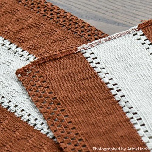 Artoid Mode Caramel Farmhouse Woven Table Runner 12x120 Inch - Image 5
