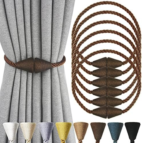 Magnetic Curtain Tiebacks Rope Decorative Holdbacks for Drapes Nieffeiy by CurtianTiebacks