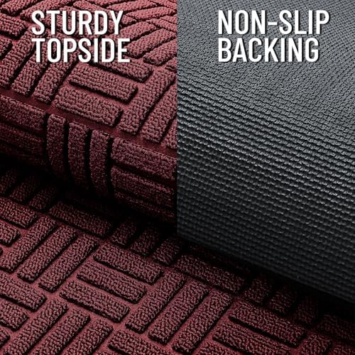 OLANLY Front Door Mat Outside Entrance 35x23, Heavy-Duty Rubber Doormat - Image 4