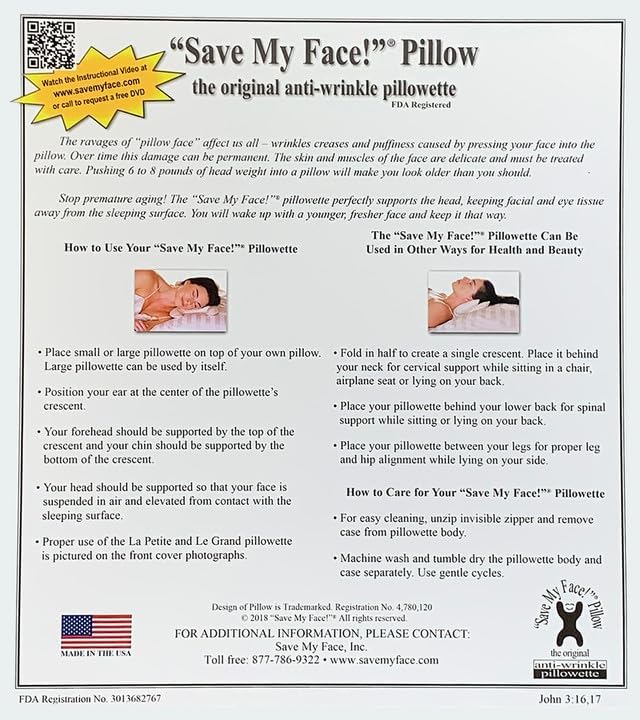 Save My Face!" La Petite Pillow (Satin Champagne Color) - Image 4