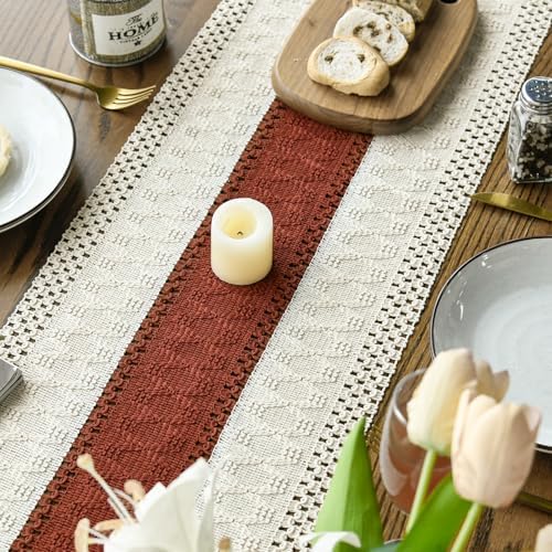 Artoid Mode Caramel Farmhouse Rustic Table Runner 12x36 Inch - Image 4