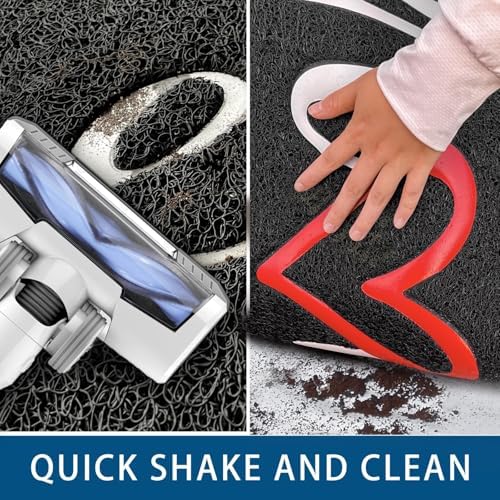 EARTHALL Door Mat 2-Pack Outside Inside Home Doormat 30"x17.5" Durable Floor Mat Non Slip Rug Ultra Absorb Mud Easy Clean Front Doormat for Garage, Entryway, Patio, High Traffic Areas, Black - Image 5