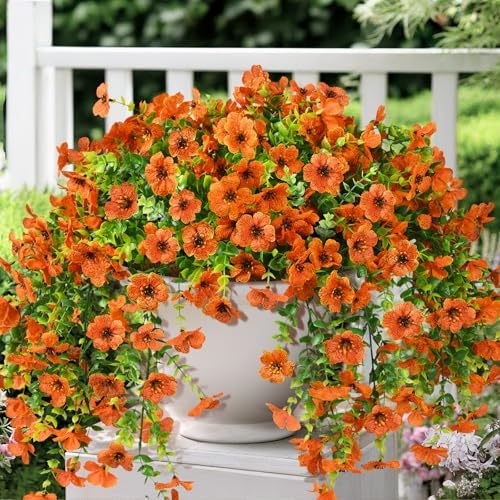 ZFProcess Artificial Hanging Flowers Plants for Outdoor Fall Decoration by ZFProcessArtificialFlowers