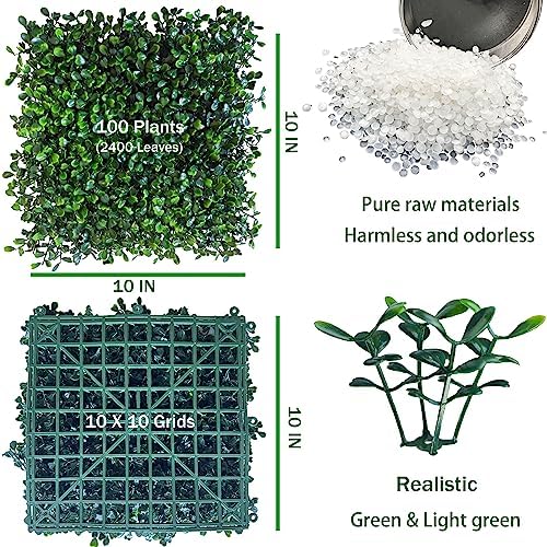 ODTORY Artificial Grass Wall Greenery Backdrop, 10X10 in 16P (11.2 sqft) - Image 2