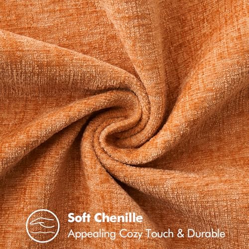 MIULEE Fall Decorative Couch Throw Pillow Covers 20x20 Inch Orange 2 Pack - Image 3