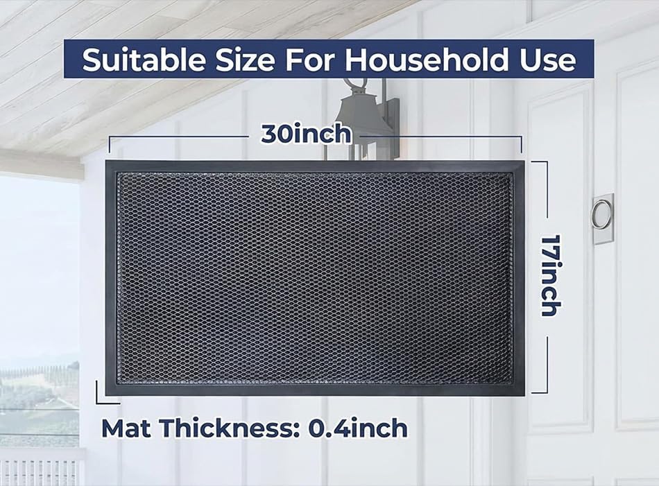Muddy Mat® Meshy Mat™ Door Mat Heavy-Duty Quick-Dry Floor Mat, Sand & Dirt Trapper for Indoor & Outdoor, Ideal for Entrance, Mudrooms,Patios & Garages,Low-Profile,Non-Slip,Washable– Grey 23"x35"x0.4" - Image 2
