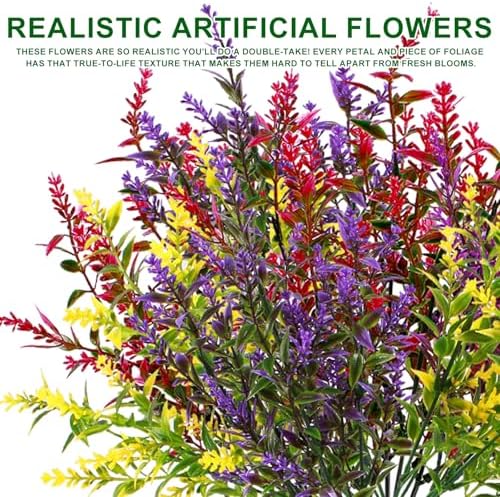 TURNMEON 20 Bundles Artificial Flowers for Outdoors UV Resistant No Fade - Image 5