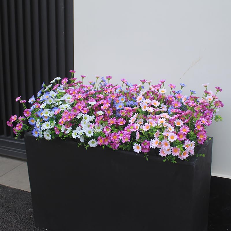 alyptus Enhance Your Outdoor Space Artificial Flowers & Plants 20 Bundles Anti-UV Simulated Flowers Lifelike Fake Silk Colorful Daisy Bulk for Christmas Thanksgiving Decoration (20 Bundles 1#) - Image 4