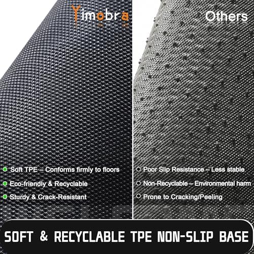 Yimobra Welcome Mat, Heavy Duty Sturdy Door Mats for Home Entrance Outdoor Indoor, Front Doormat for Outside Patio Floor Entry Porch Garage Office, Waterproof, Low Profile, 29.5x17, Black Grey - Image 5