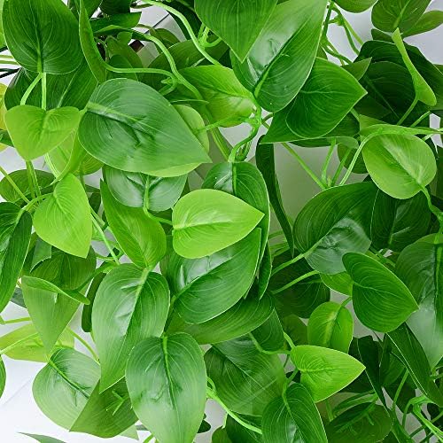 BohoSM Artificial Fake Hanging Vine Plants Ivy Leaves Garland Greeny Chain Wall Home Room Garden Wedding Garland Outside Decoration-2pcs - Image 4