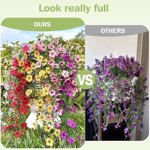Artificial Hanging Flowers for Outdoors UV Resistant Summer Decor - Image 4