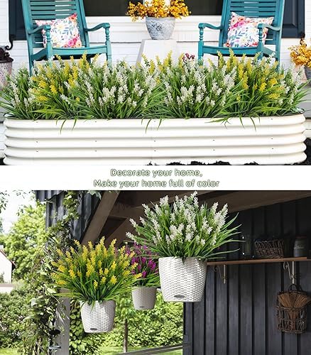 RECUTMS Artificial Plant & Flower for Outside White Artificial Flower - Image 5