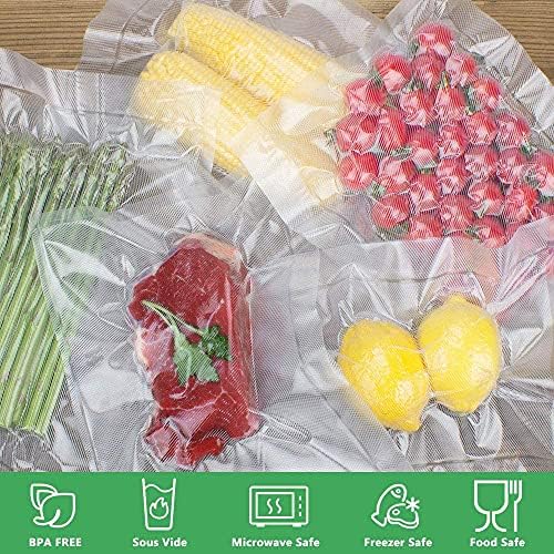 Vacuum Sealer Bags Rolls 2-Pack 11"X50' Commercial Grade BPA Free Double Sides Textured Vacuum Seal Bags Compatible with FoodSaver and Sous Vide Cooking (Total 100 Feet) - Image 5