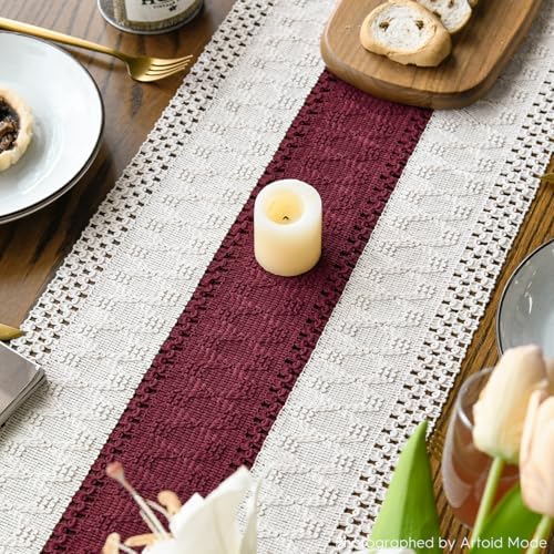 Artoid Mode Red Farmhouse Rustic Christmas Table Runner 12x48 Inch - Image 4