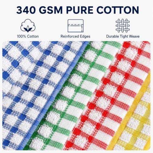 Egles 16 Pack 100% Cotton Kitchen Dish Cloths, 12 x 12 Inch - Image 3