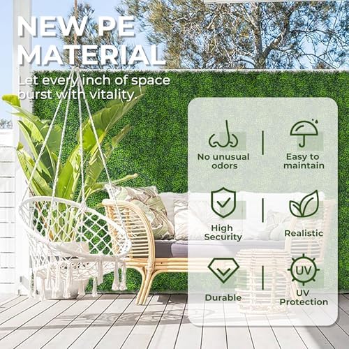 10"x10" (26 Pieces) Artificial Grass Wall Decoration Backdrop Panels - Image 4